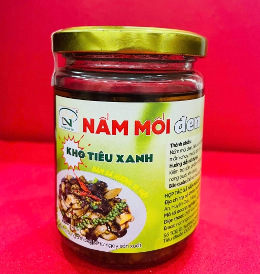Nấm Mối Đen Kho Tiêu Xanh