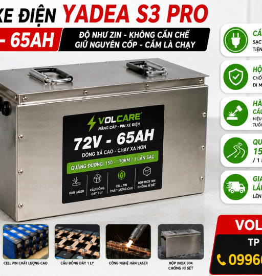 PIN XE ĐIỆN YADEA S3 PRO 72V - 30AH